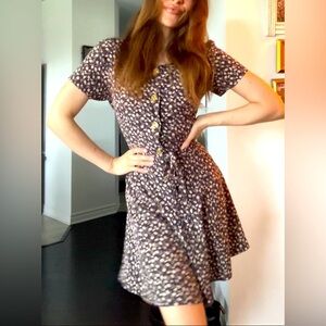 Vintage floral mini dress